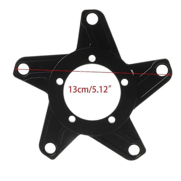 Bafang Ebike BBS01 BBS02 Cykel Midtermotor Spider Kædering Adapter 104B/130BCD Black 5 Hole (130BCD)