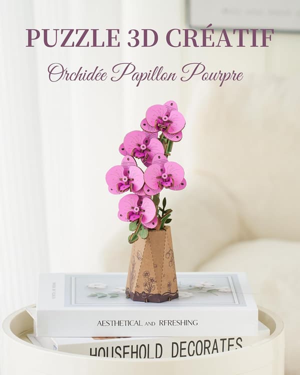 3D-pussel Lila Phalaenopsis Orkidé