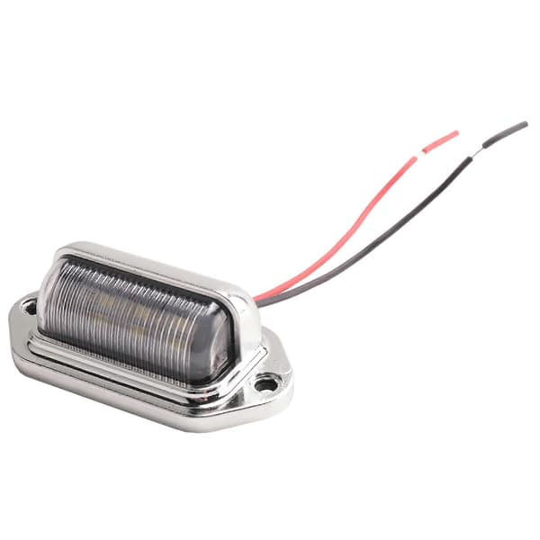 12-24V 6 LED Nummerpladelys Båddæk Gangbro Trinlampe Autocamper Trailer Silver