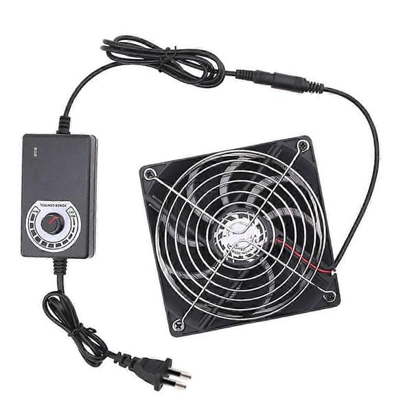 Højhastigheds aksial muffinventilator, variabel hastighed aksial muffinventilator til pc med controller til gør-det-selv-køling, ventilation, udstødning EU Eu plug