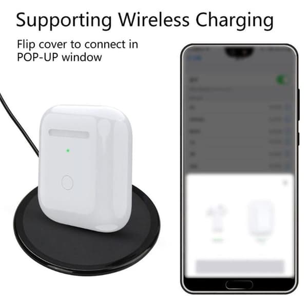 Trådlöst ersättningsfodral för AirPods 1 2 Fodral för AirPod 1/2 generation, stöder Bluetooth-parkoppling