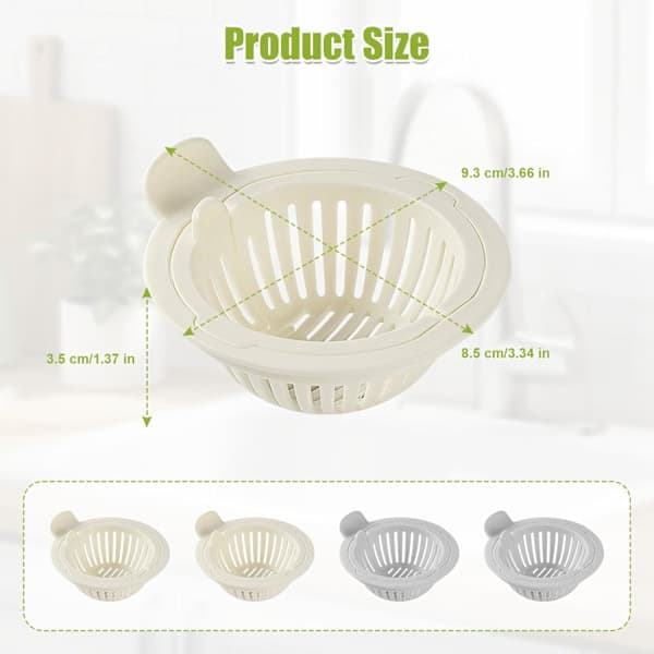 Sink Strainers, Fast Draining Sink Strainer with Self-Cleaning Design, Kitchen Waste Disposal Accessories