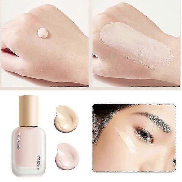 Uodo Flytande Foundation Hög Täckning Sminkbas Långvarig Concealer BB Cream Fair complexion