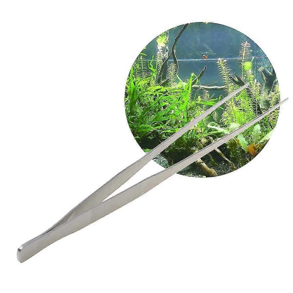 19\" lange akvarietang serveringstang rustfrit stål lige pincet 48cm