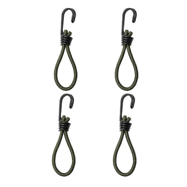 Multifunksjonelle teltfestespenner med elastisk tau for camping 4 stk