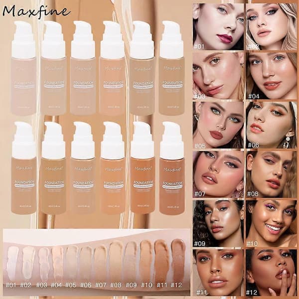 MAXFINE Flytande Foundation Återfuktande-40ml 8 40ml