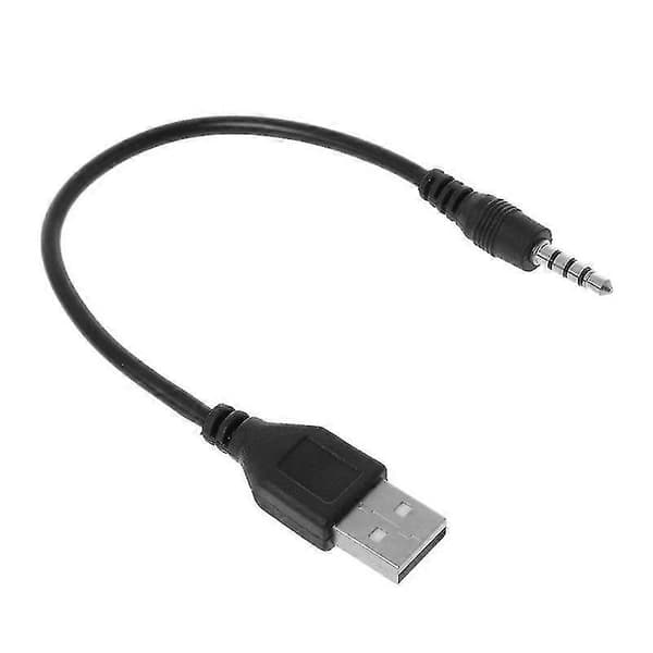 Barsinfi USB 2.0 til 3,5 mm lyd Aux-plugg hann til hann bly jack-adapter omformer datakabel for minihøyttaler