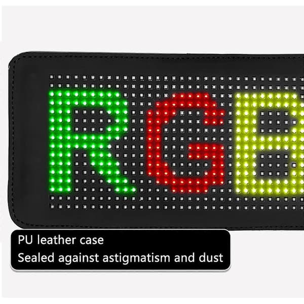 LED-bilsignalskylt 26,4\"x4,8\" Flexibel matrispanel USB 5V Bluetooth DIY Programmerbar rullande display för bilfest bröllopsfestival Black 1