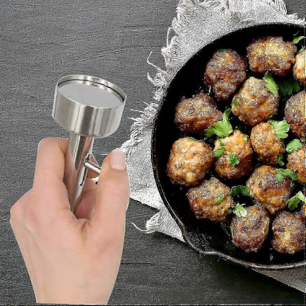 Ny Falafel Scoop Maker i Rustfrit Stål til Lækker Kugleforberedelse 2st