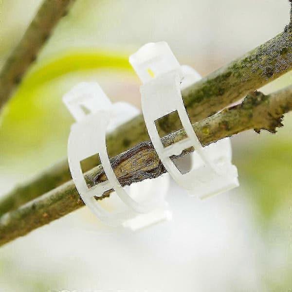 100 Stykker Tomatclips til Plantestøtte - Holdbare Plastik Haveclips