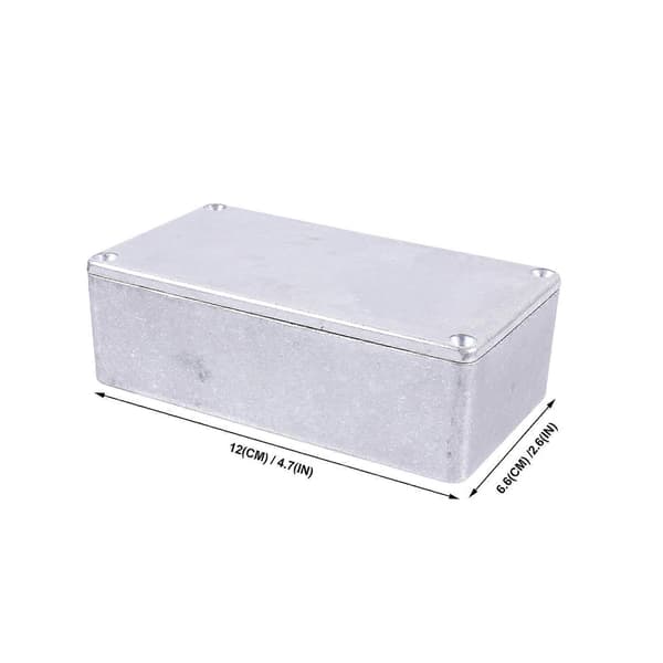 Silver Aluminium Stomp Box Fodral för Förvaring DIY Gitarr Effektpedal Kapsling 100% Säker och