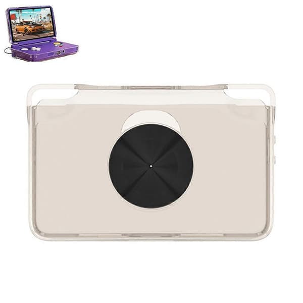 för RETROID POCKET Flip 2 TPU skyddsfodral handhållen konsol, E5I6 Gray semi transparent