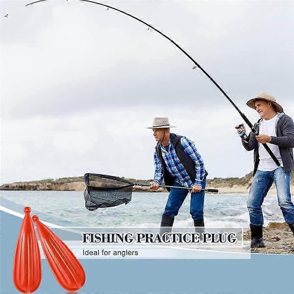 Fishing Practice Plug Fishing Casting Plug Baitcasting Rubber Practice Plug Suitable for Improvement Orange