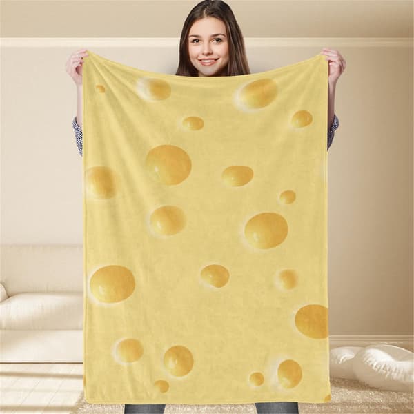 Plaid Klar Madprint Blød Hyggelig Hudvenlig Polyester Soveplaid til Sofa