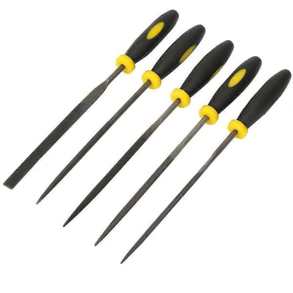 5 stk. stålrask trefilsett Praktisk mini assortert flatfilsett 3*140mm