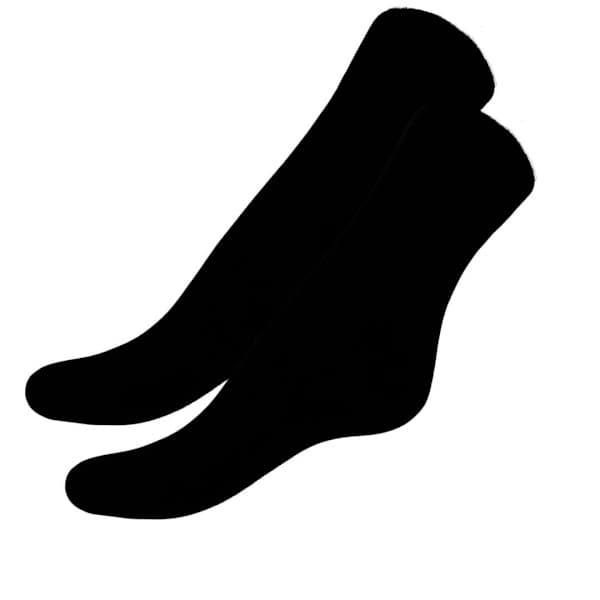 Bambusstrømper - Sort - 2-pak - Str. 41-45 Sort