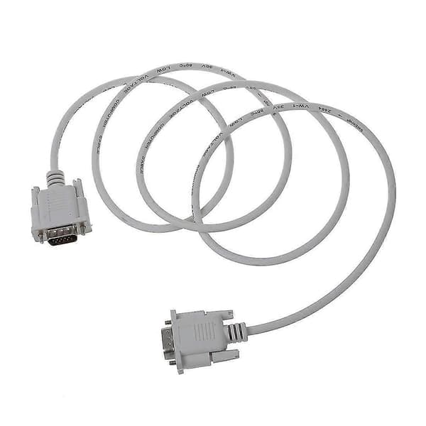 VGA DB15 han til RS232 DB9 ben han adapterkabel / videografisk forlængerkabel (hvid, 1,5M) Vit