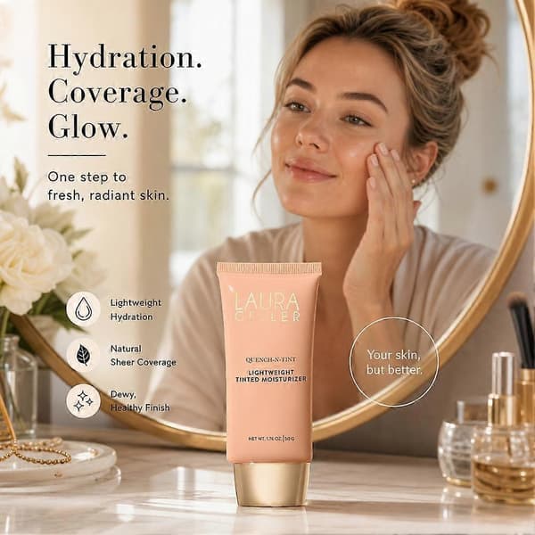 Laura Celler Quench-n-tint Lätt Tonad Fuktighetskräm Hydrerande Concealer Medium 1pcs
