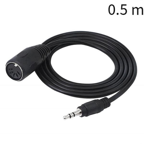 Pakkaus Type-A MIDI - 3,5 mm sovitinkaapeli, 20 tuumaa, äänikaapeli Black