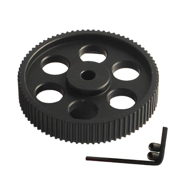 2GT tandremsskive aluminium tandremsskive synkronhjul 3D-printertilbehør til 2.4 3D-printerdele Black