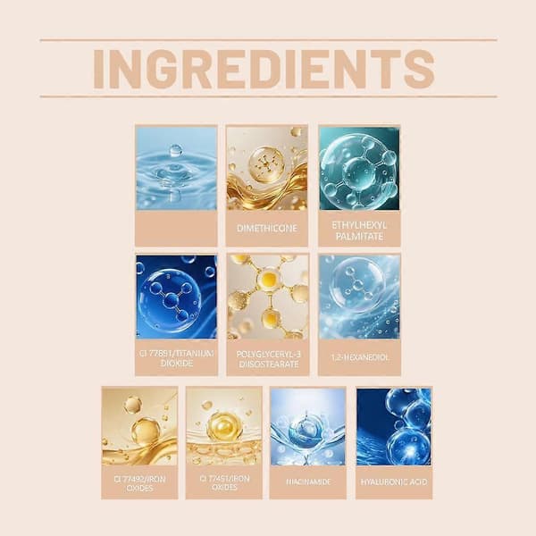 CC Farvekorrigerende Serum til Jævn Hudtone Balancerende Let Dækning Natural 1pcs