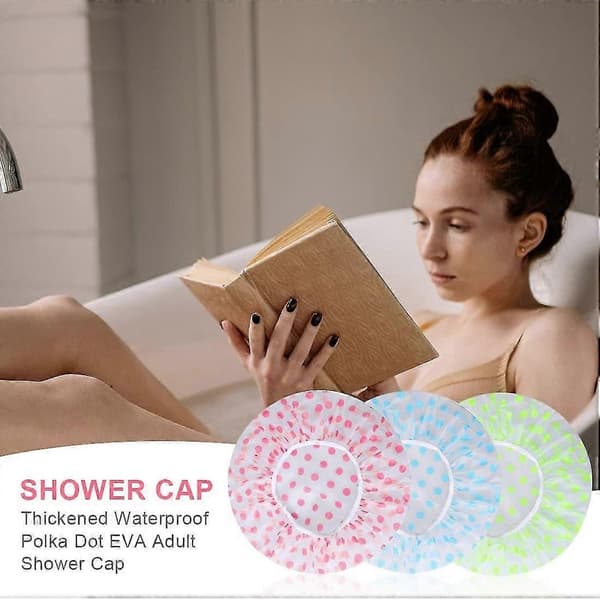 3 delar elastisk duschmössa i plast, hårmössa för flickor, kvinnor, dusch, spa, salong