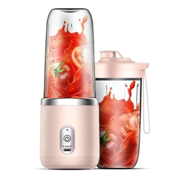 Kannettava smoothie-blenderi, 400ml, vaaleanpunainen