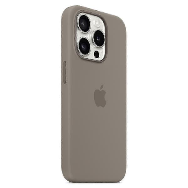 Magnetisk silikonecover til iPhone 15 Pro Max, kompatibel med MagSafe Grey iPhone 15 Pro Max