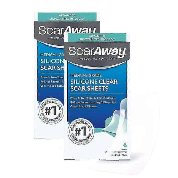 Scar Away Medicinska Klara Silikonärrark 6 Ark 12 sheets