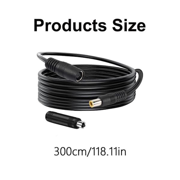 Solgenerator forlængerledning 14AWG DC7909 hun- og hankabel med DC8020 hanadapter til solpanel 3m