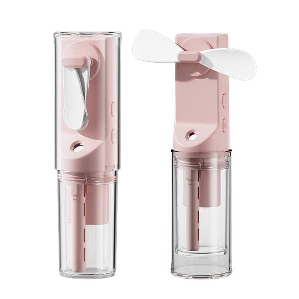1 stk. ny befugtende spray håndholdt ventilator til børn, multifunktionel mini spray ventilator white