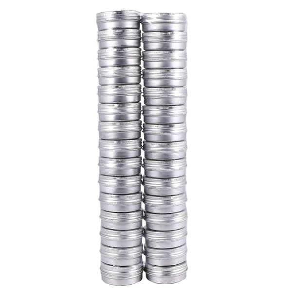 30-pack skruvlock läppbalsamburkar med lock (1 oz) silver
