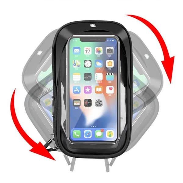 360° Rotatable Phone Holder Motorcycle Waterproof Navigation Bracket Universal Moto Scooter Mobile Phone Support Front Sun Visor Blue