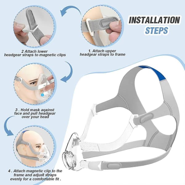 2 stk erstatningshodebåndstropp for N20 nesepute CPAP-maske