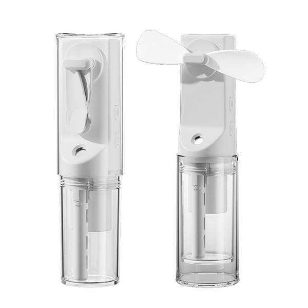 1 stk. ny befugtende spray håndholdt ventilator til børn, multifunktionel mini spray ventilator white