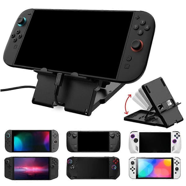 Til Nintendo Switch 2 Stand Til Switch OLED Justerbar Stand Bærbar Switch Sammenklappelig Display Stand Lite white/1pcs