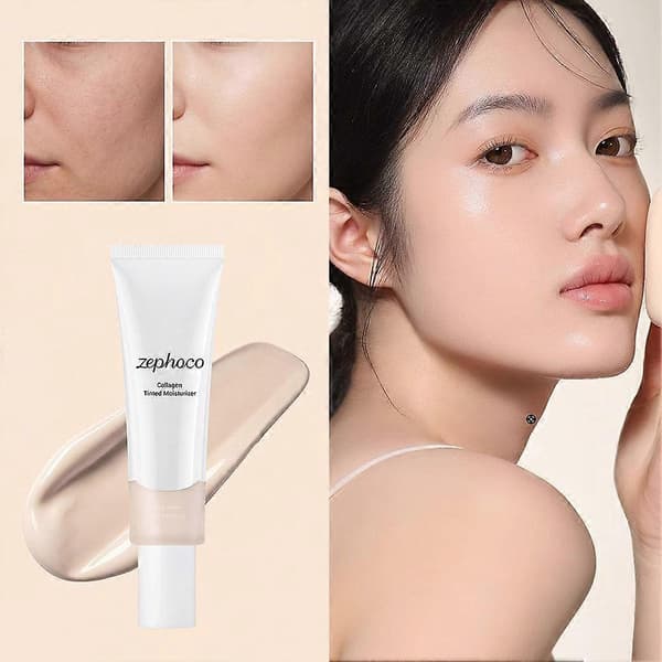 Zephoco Tonad Fuktkräm Kollageninfunderad Hydrerande Foundation Natural 50ml