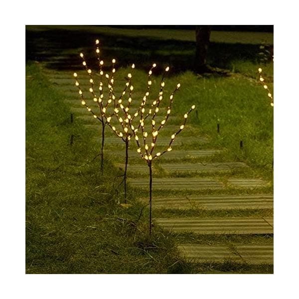 Valo 77 cm 3-pakkaus oksa 90 LED-oksalampulla Vedenpitävä sovitin