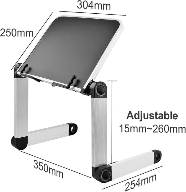 Bogstativ til læsning, ergonomisk justerbart bogstativ til skrivebord, opskriftsbogstativ med fleksibel papirclips
