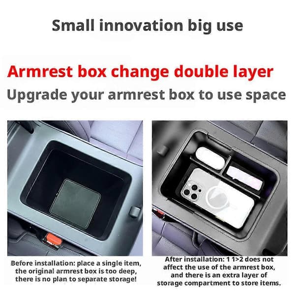 För Leapmotor B10/B01 Armstödslåda Förvaringslåda Mittkonsol Organizer Behållare