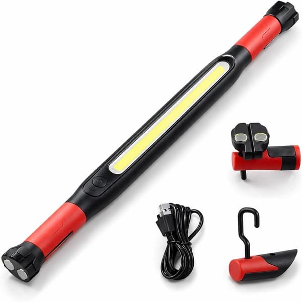 2026 Magnetic Work Light Rechargeable LED Mechanic Lamp Under Hood Work Light Portable Cordless Work Light for Workshop Car Repair
