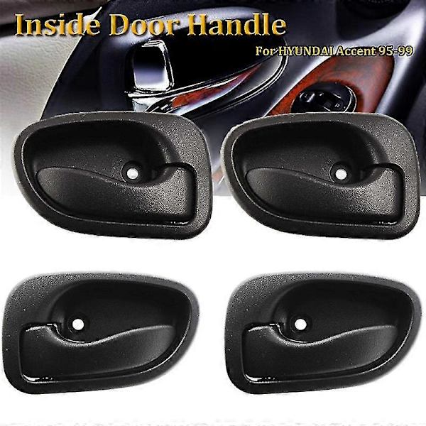 4 pcs Interior Inner Door Handle Left/Right For Accent 1995-1999 Auto Replacement S