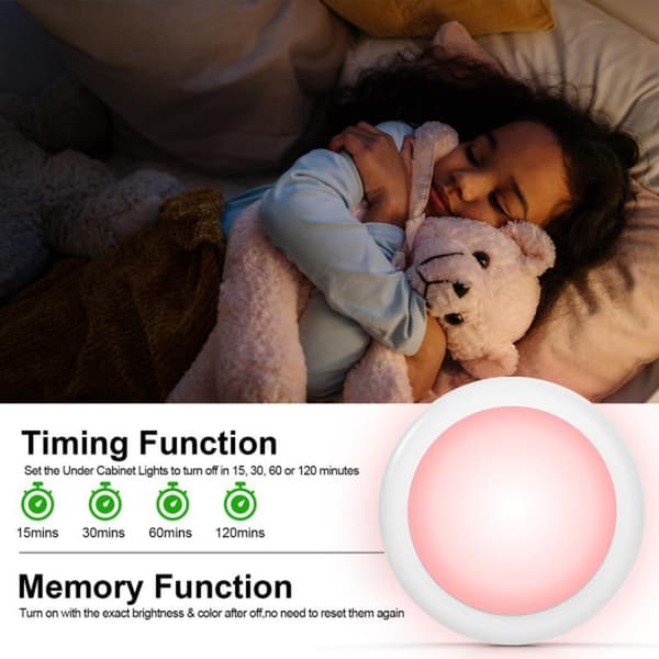LED Spotlight 6 pcs with 2 Remote Controls RGB Design Many Colors White