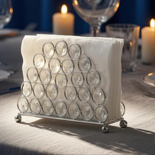Lodret servietdispenser - Holdbar til kaffebar Silver