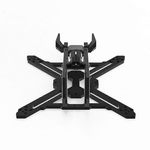 2-tums FPV Drönarramkit 115 mm Kolfiber Stöder Anpassad Utskrift Batterifack för RC FPV Freestyle Drönare Black