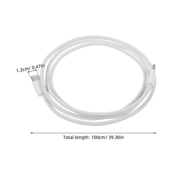2 stk. mobiltelefon datakabel USB-opladerkabel kabler fleksibelt stof