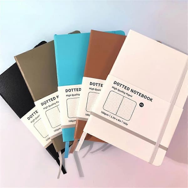 2 STK A5 Notesbog Journal Macaron Farve Omslag Notesblok Studenter Journal Planner Forretningsmøde Notesbog Kontorartikler White