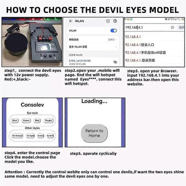 Led Dynamics Devil Eye -auton 12v-ajovalot LED-autojen ajovalopolttimot yleiskäyttöön autoihin ja moottoripyöriin 4 style function 1pcs