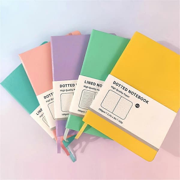 2 STK A5 Notesbog Journal Macaron Farve Omslag Notesblok Studenter Journal Planner Forretningsmøde Notesbog Kontorartikler White