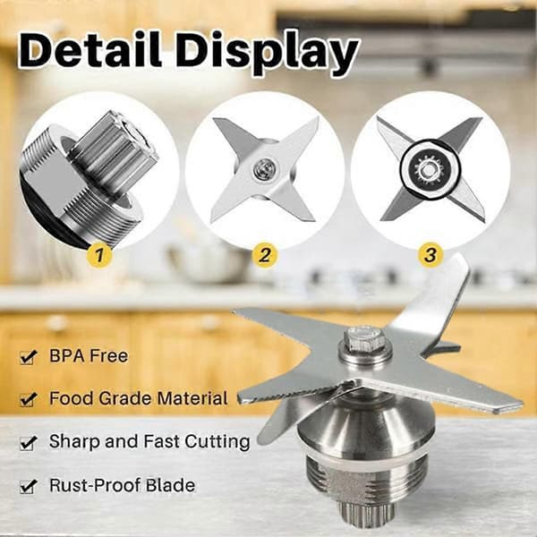 Byte av mixerbladsenhet för Vitamix 5200, 5300, A2300 Silver